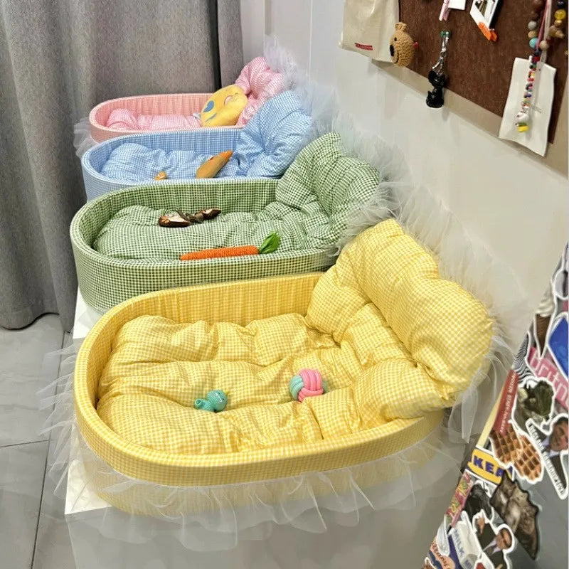 Macaroon Round Cat & Dog Bed