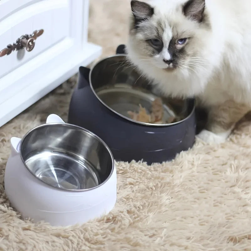 2-in-1 Stainless Steel Raised Pet Bowl