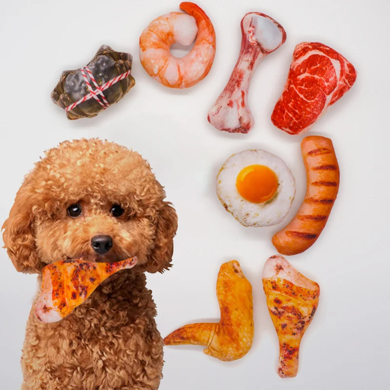 Funny Squeaky Dog Toy (Food Series)