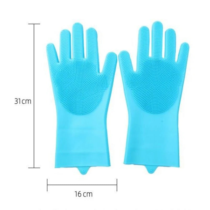 Silicone Pet Bath Scrub Gloves