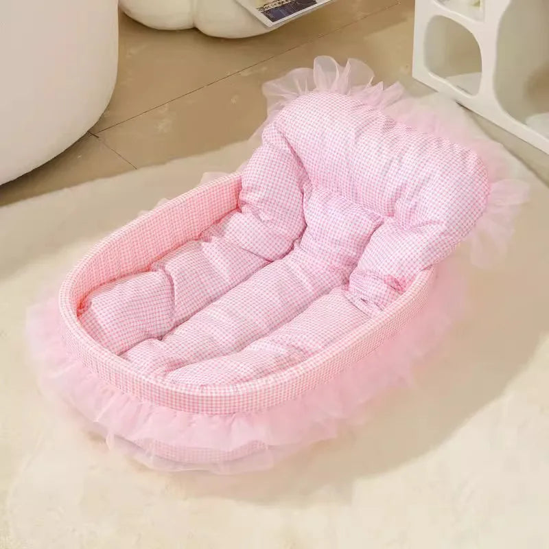 Macaroon Round Cat & Dog Bed
