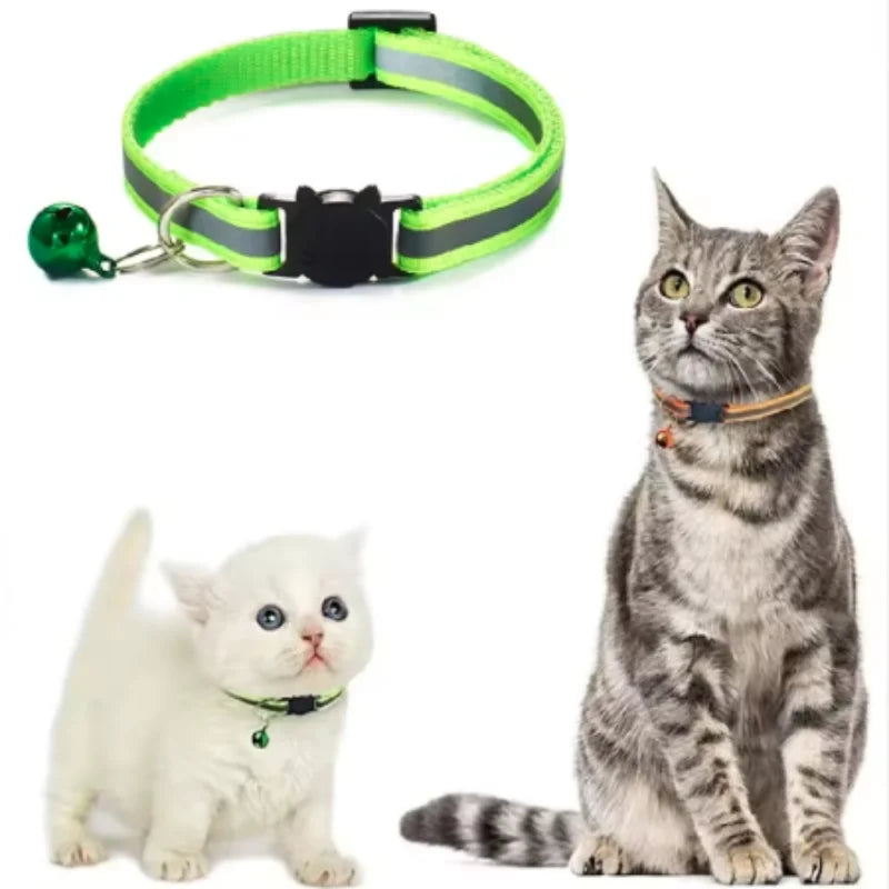 Reflective Breakaway Cat Collar with Bell