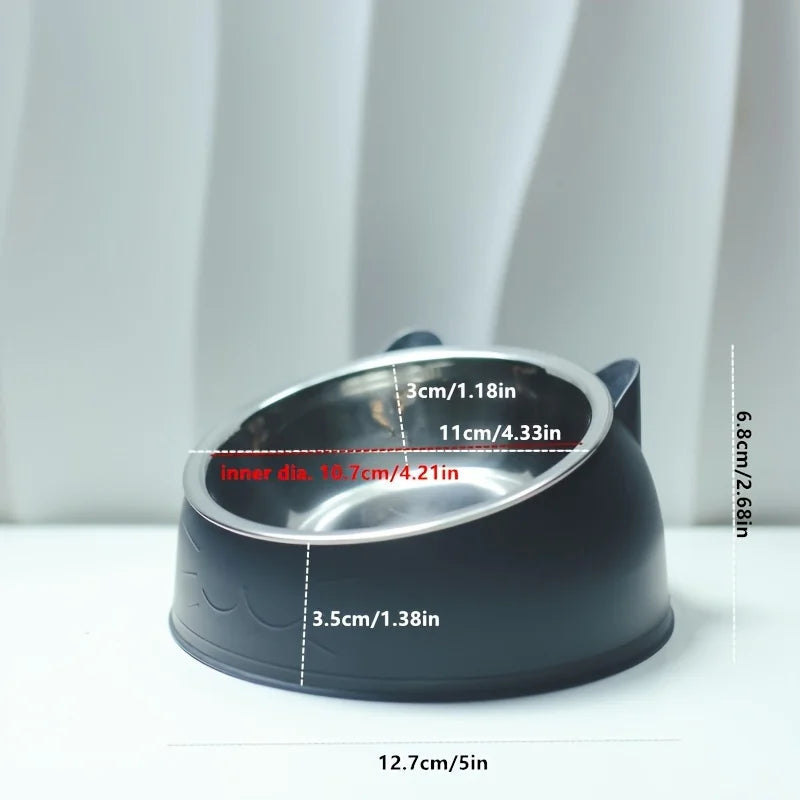 2-in-1 Stainless Steel Raised Pet Bowl