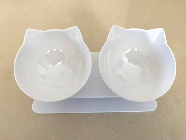 Non-Slip Elevated Double Pet Bowl