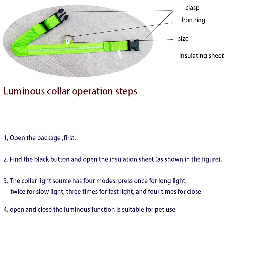 LED Glow-in-the-Dark Dog Leash