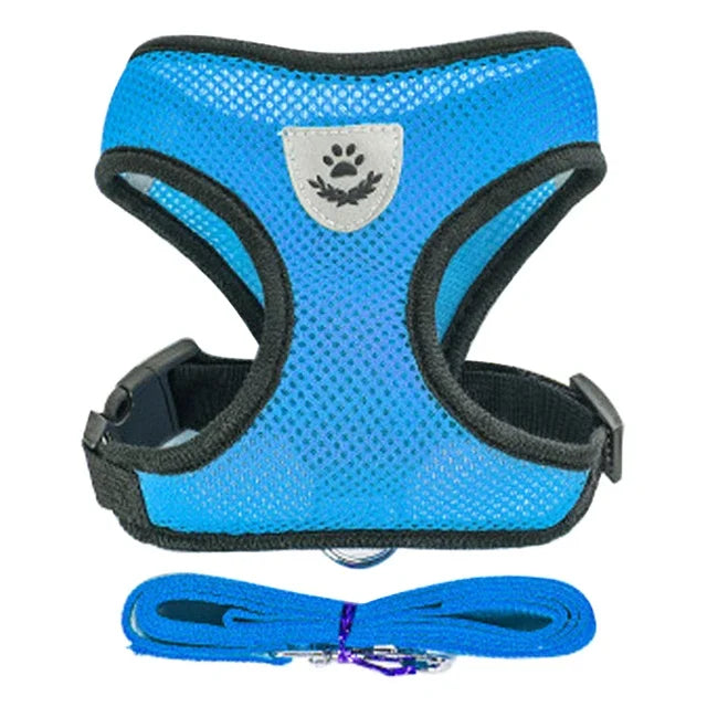 Adjustable Mesh Pet Harness & Leash Set