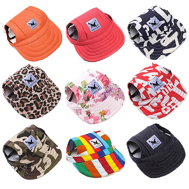 Dog Baseball Cap with Ear Holes