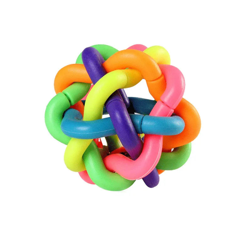 Colorful Bell Rubber Dog Fetch Ball
