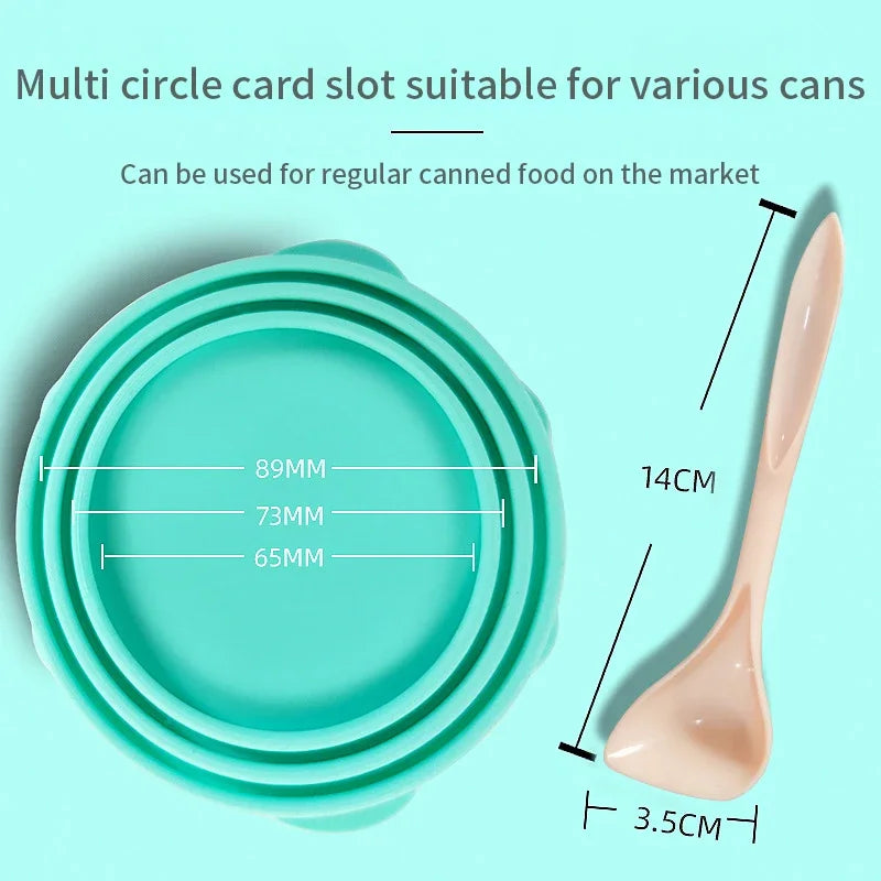 2-in-1 Silicone Pet Can Lid & Spoon