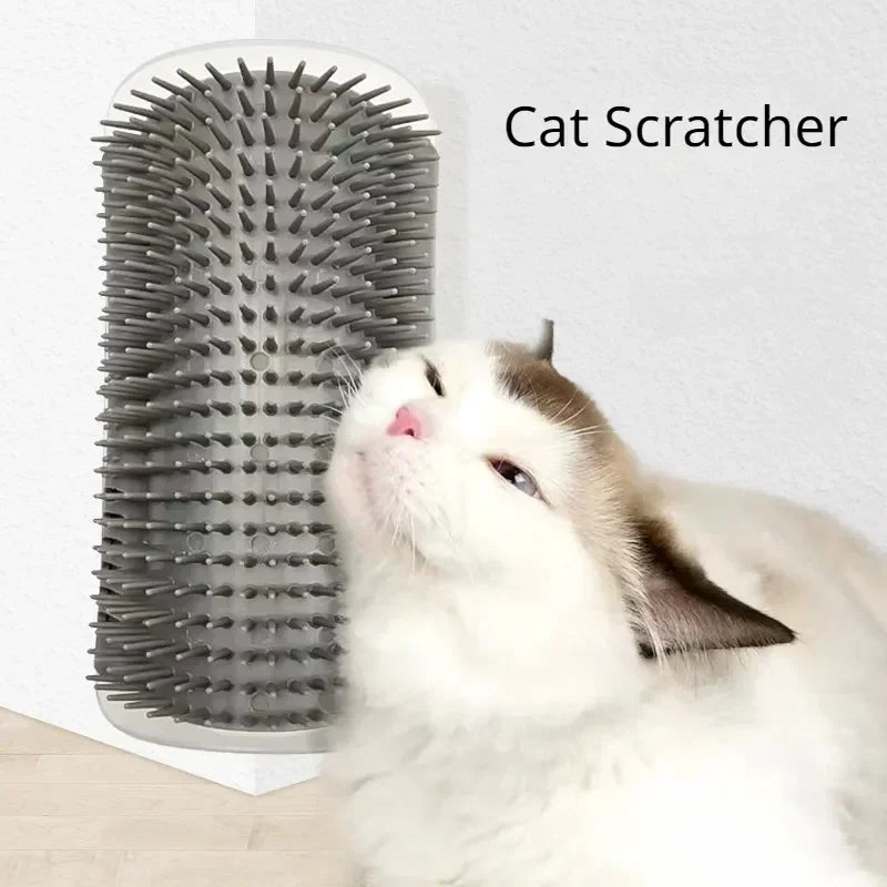 Cat Corner Scratcher with Catnip Comb