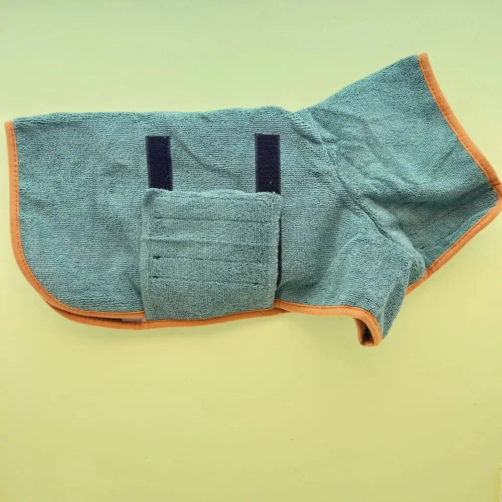 Quick-Dry Absorbent Dog Bathrobe