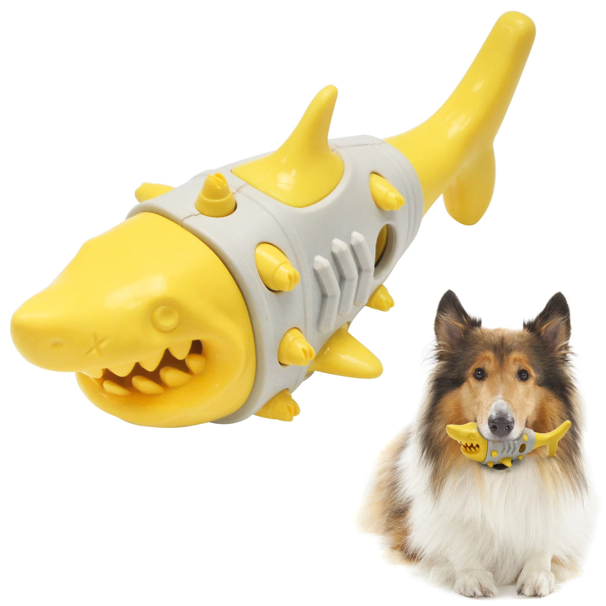 Treat-Dispensing Squeaky Dog Chew Ball