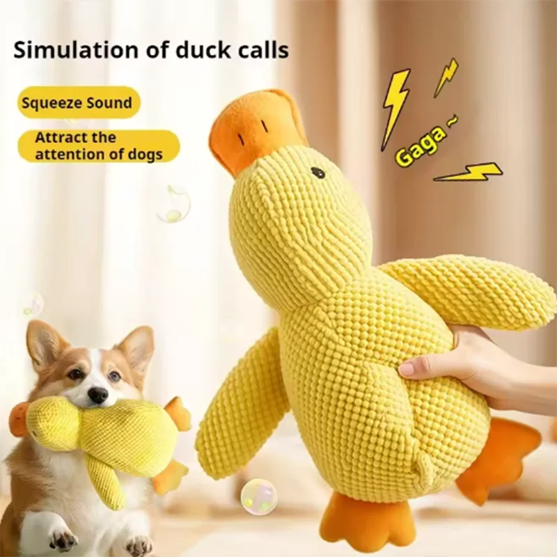 Dog Hugging Duck Plush Toy
