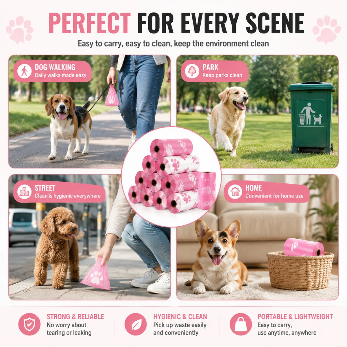Dog Waste Bags (180pcs)