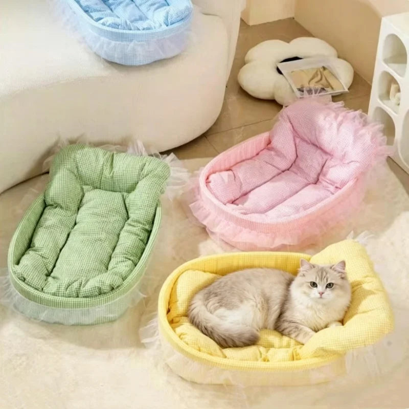 Macaroon Round Cat & Dog Bed