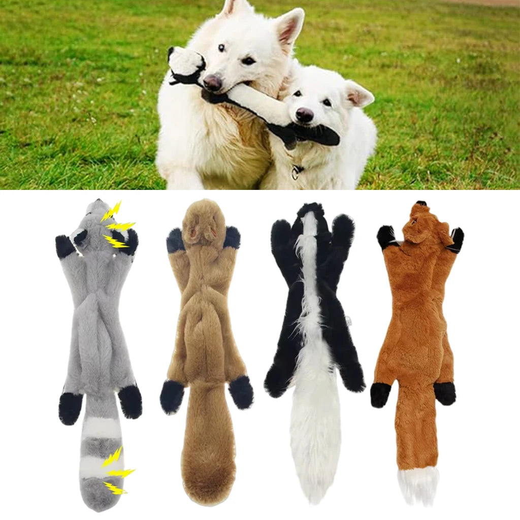 Crinkle Squeaky Plush Dog Toy