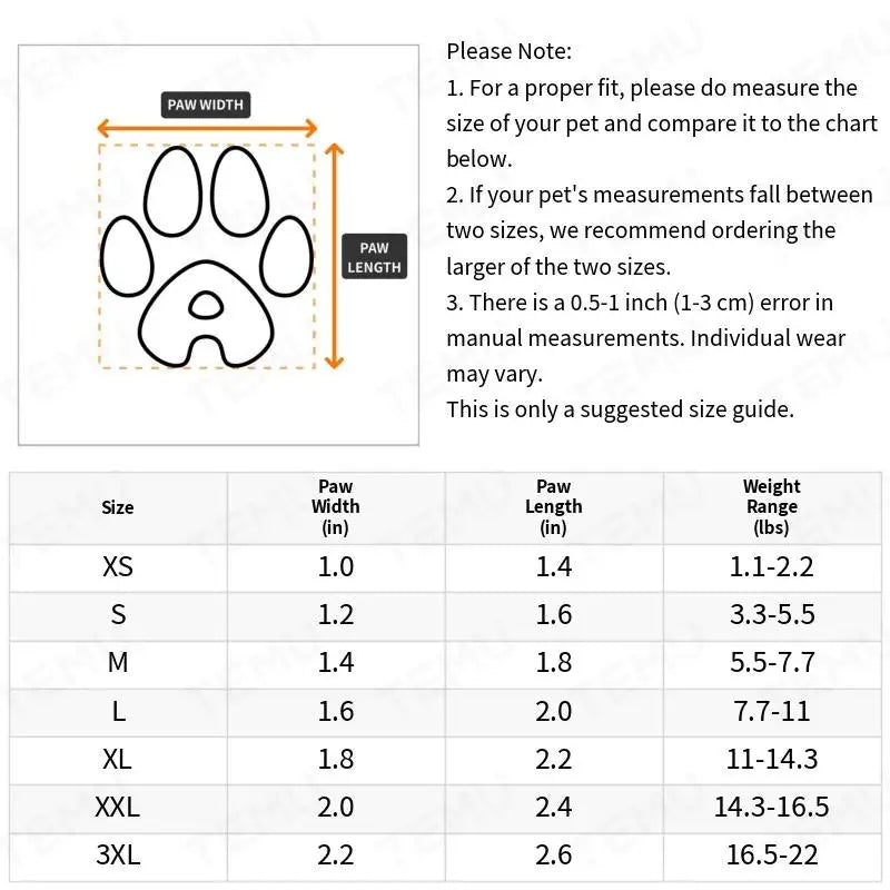 Waterproof Dog Rain Boots (4pcs)