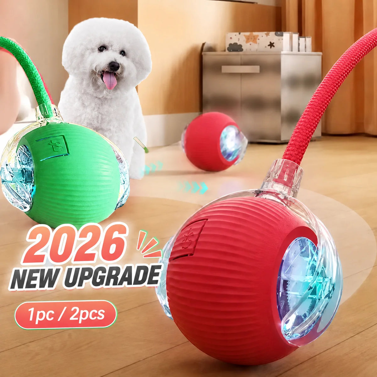 Smart Auto-Rolling Dog Ball Toy