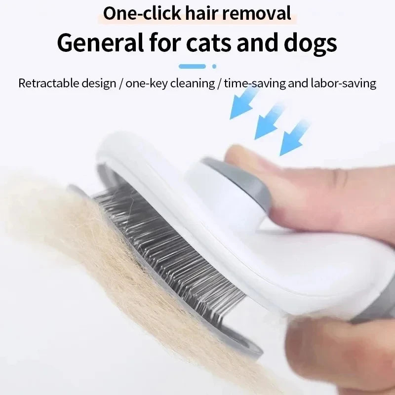 Self-Cleaning Pet Dematting Brush
