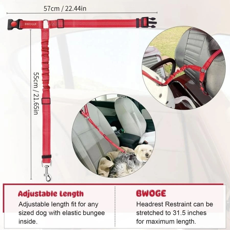 Reflective Dog Car Seat Belt Leash