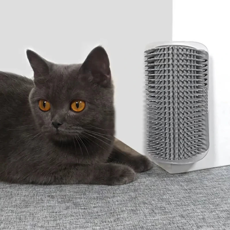 Cat Corner Scratcher with Catnip Comb