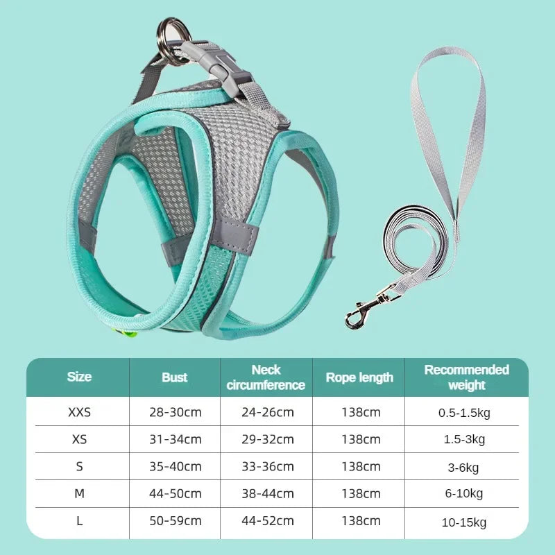Breathable Small Dog Safety Harness Vest