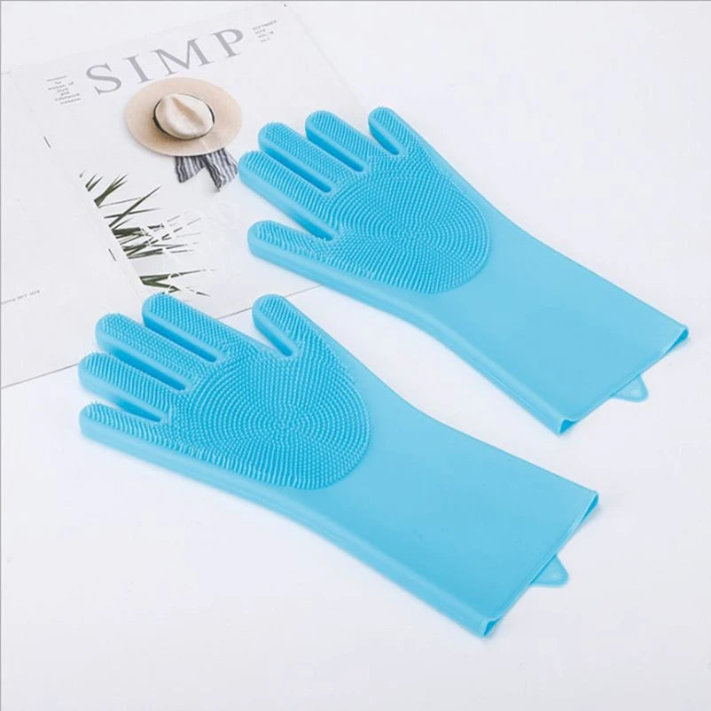 Silicone Pet Bath Scrub Gloves