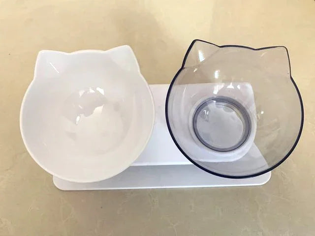 Non-Slip Elevated Double Pet Bowl