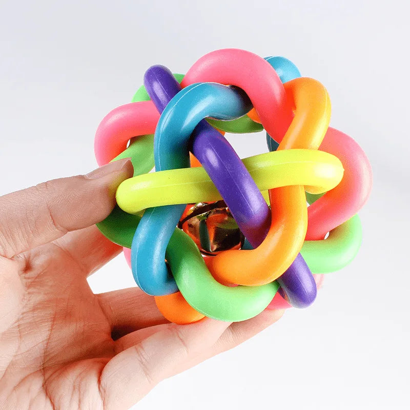 Colorful Bell Rubber Dog Fetch Ball