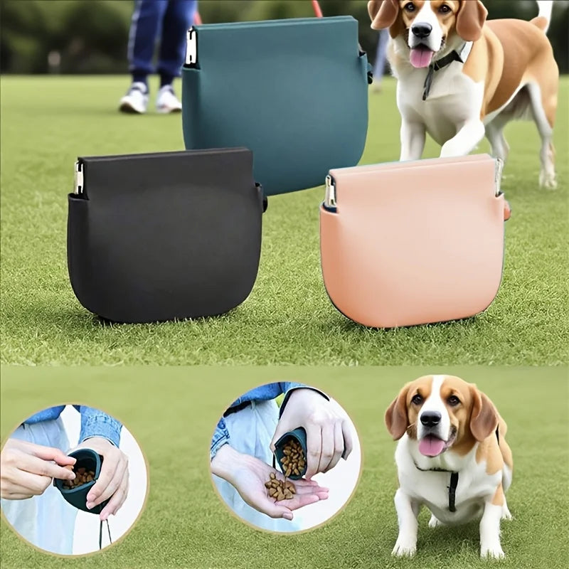 Portable Silicone Dog Treat Training Bag