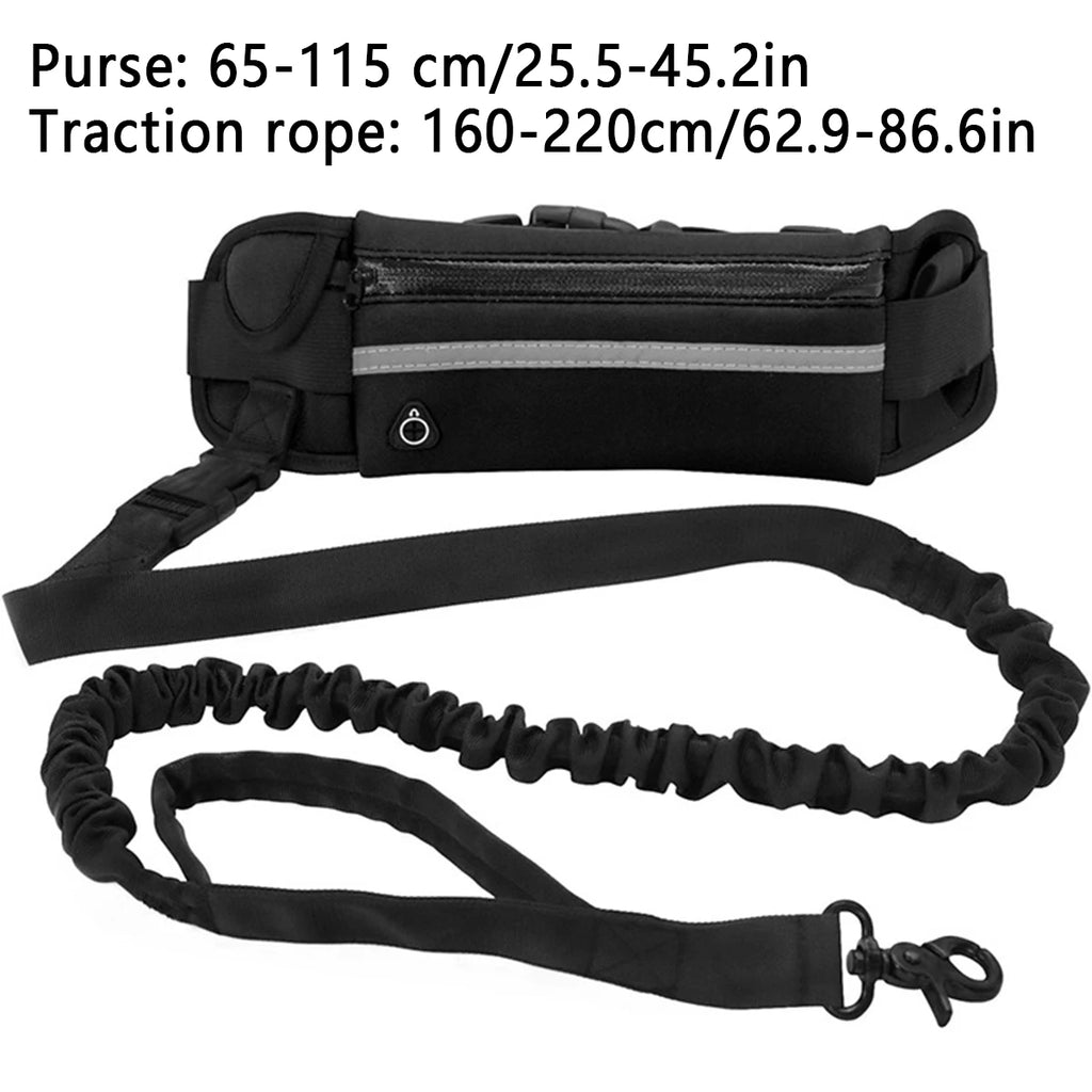 Hands-Free Running Dog Leash with Waist Bag
