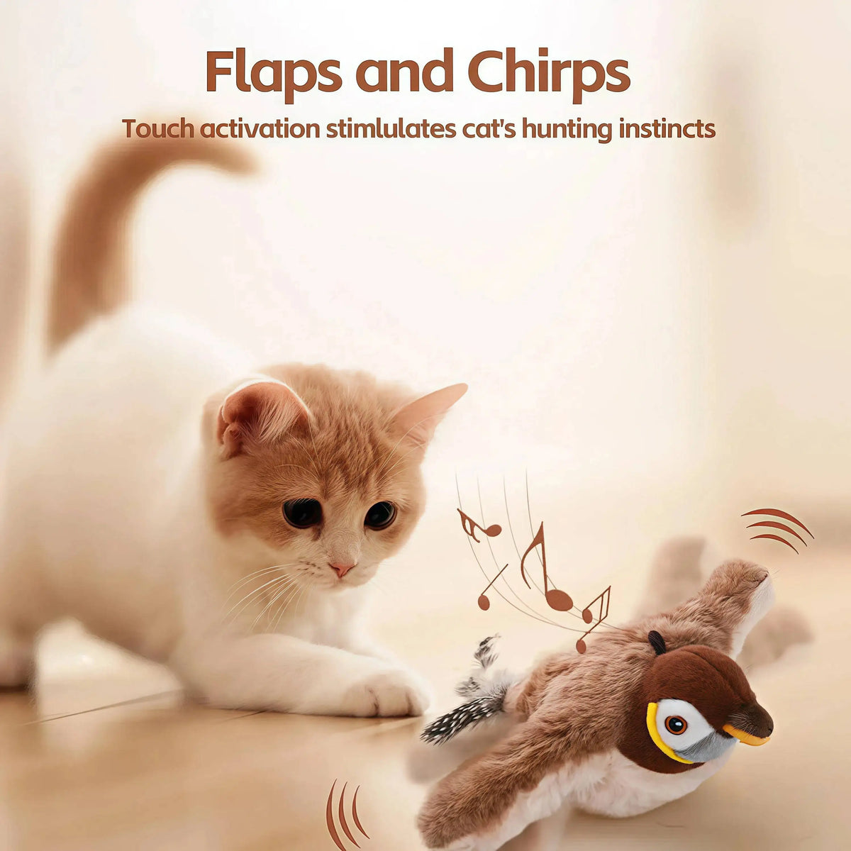 Interactive Flapping Bird Cat Toy