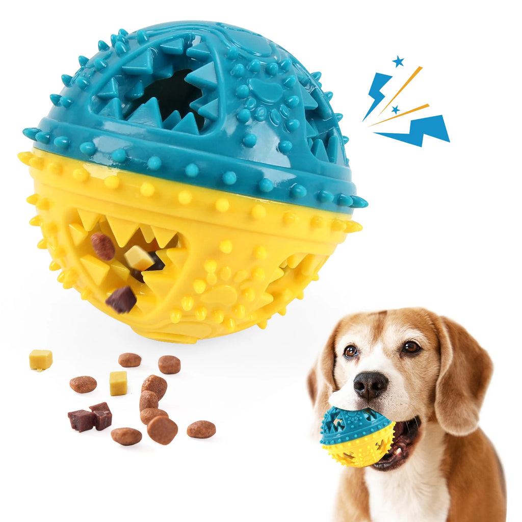 Treat-Dispensing Squeaky Dog Chew Ball