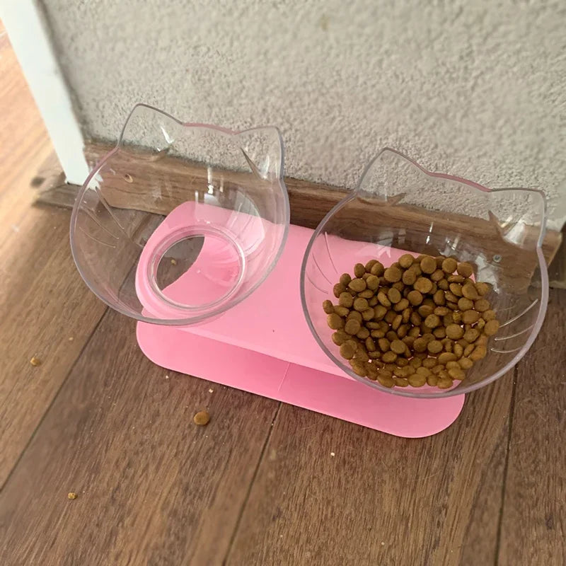 Non-Slip Elevated Double Pet Bowl