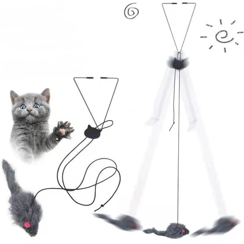 Hanging Door Mouse Cat Teaser Toy