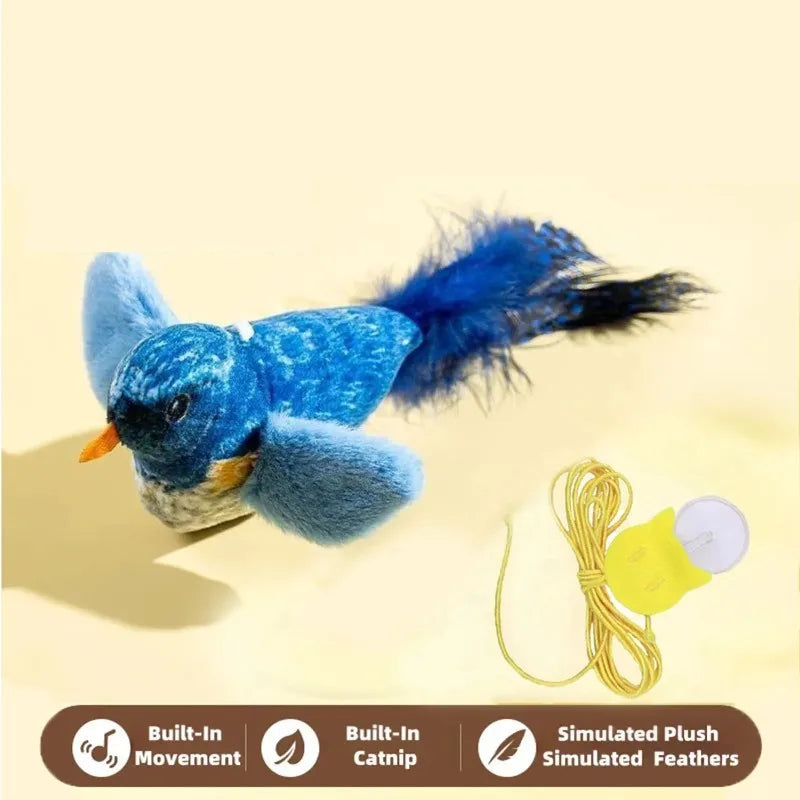 Sound Bird Elastic Rope Cat Toy