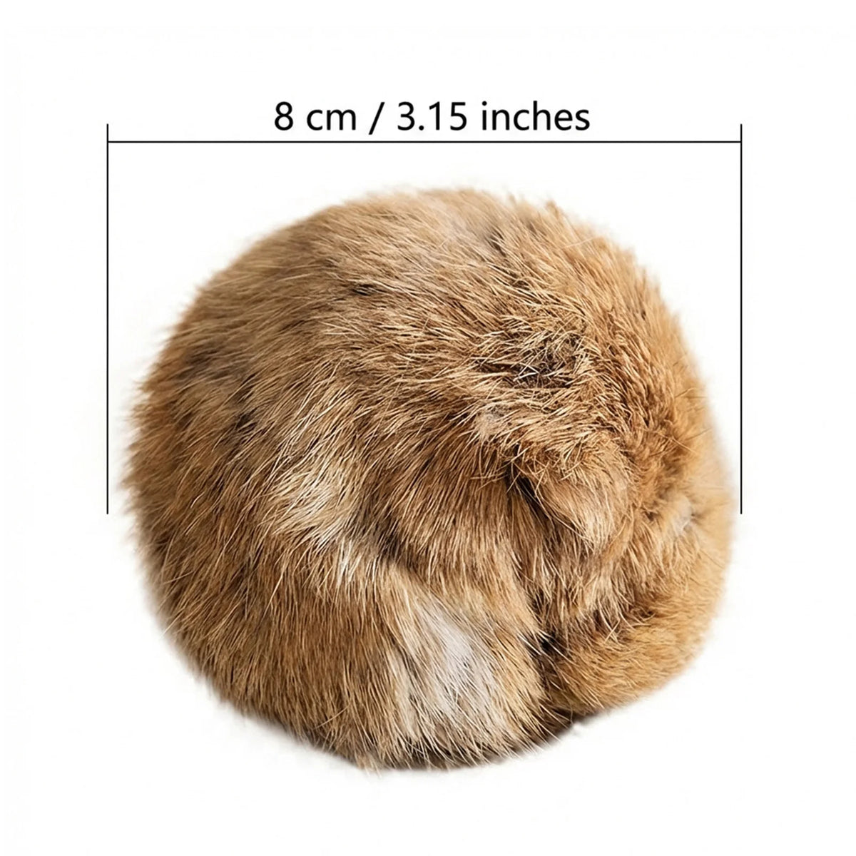 Rabbit Fur Catnip Ball Toy