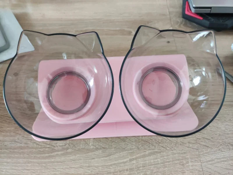 Non-Slip Elevated Double Pet Bowl