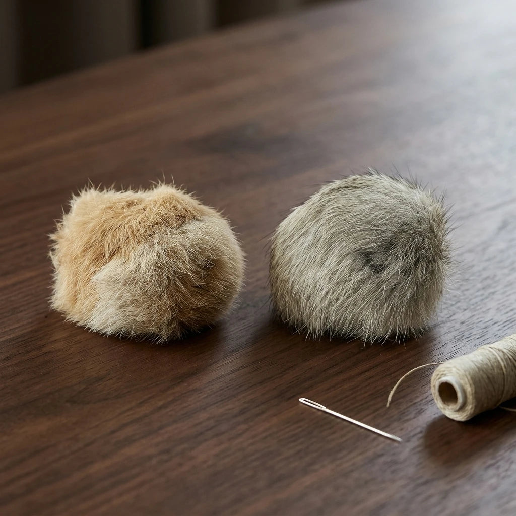 Rabbit Fur Catnip Ball Toy