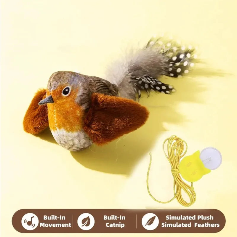 Sound Bird Elastic Rope Cat Toy