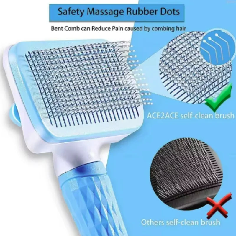 Self-Cleaning Pet Grooming Comb
