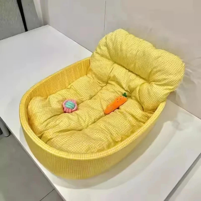 Macaroon Round Cat & Dog Bed