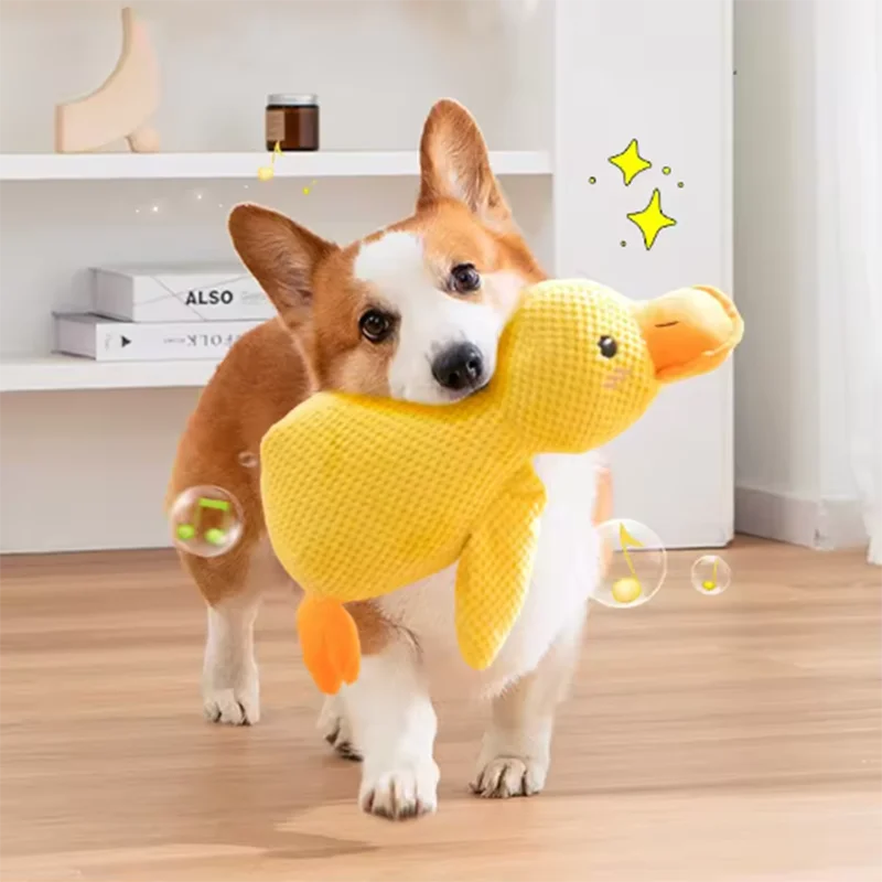 Dog Hugging Duck Plush Toy