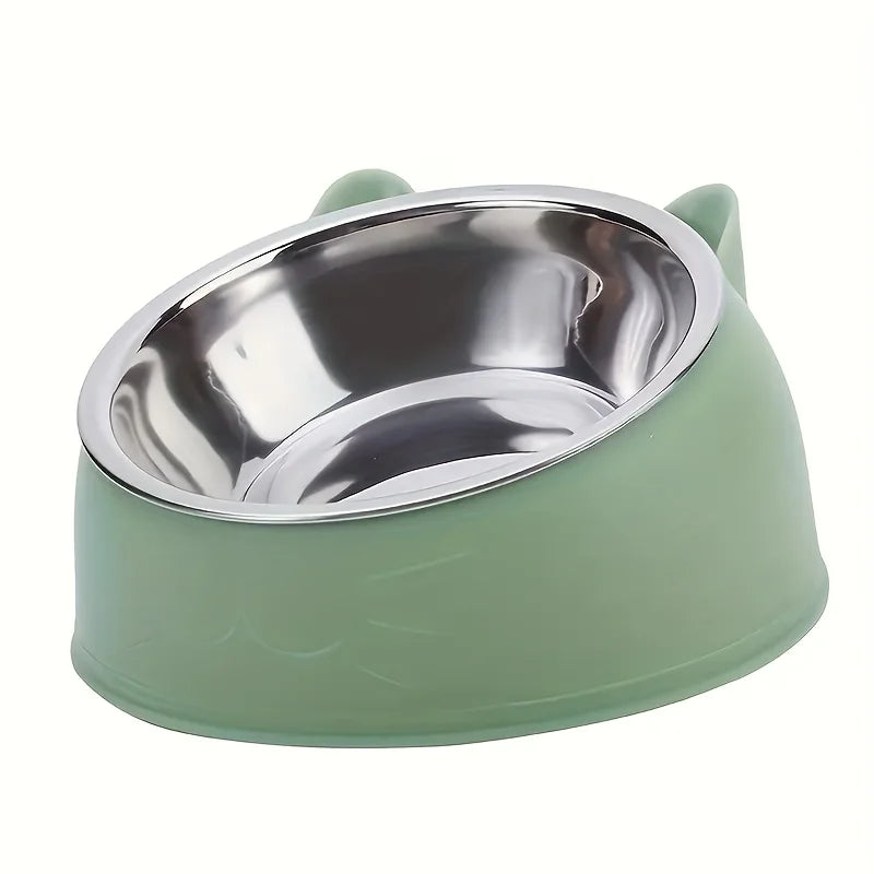 2-in-1 Stainless Steel Raised Pet Bowl