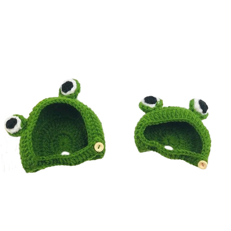 Handmade Frog Pet Hat for Cats & Dogs