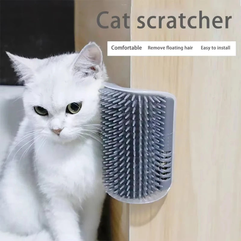 Cat Corner Scratcher with Catnip Comb
