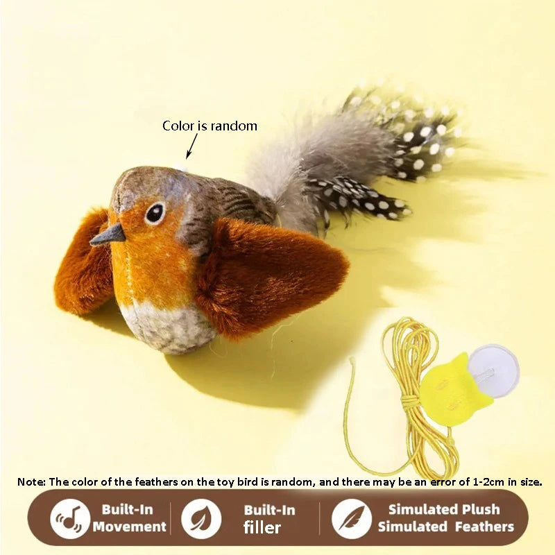 Sound Bird Elastic Rope Cat Toy