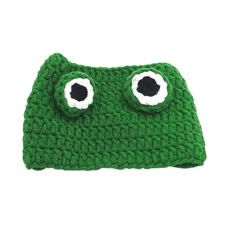 Handmade Frog Pet Hat for Cats & Dogs