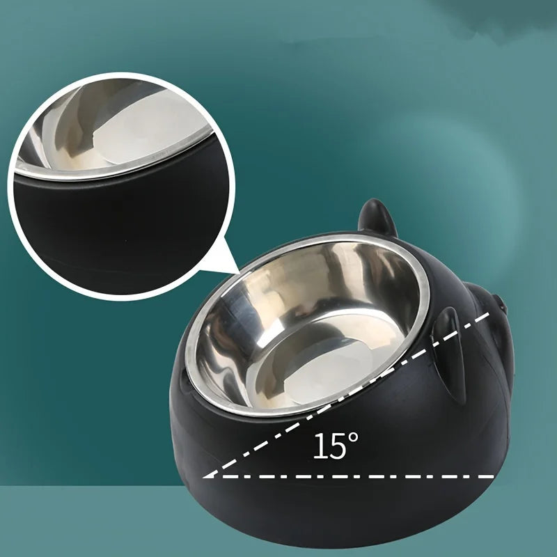 2-in-1 Stainless Steel Raised Pet Bowl