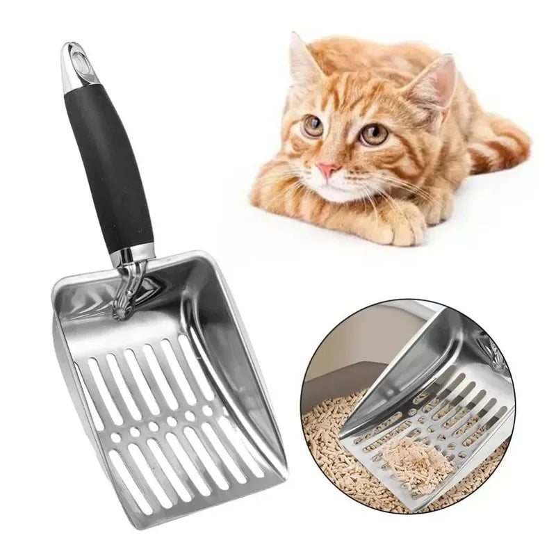 Long Handle Metal Cat Litter Scoop